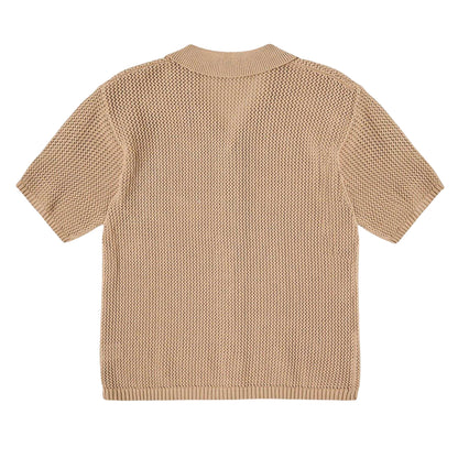 Mocha - Back - Belier Mens Plain Short-Sleeved Shirt