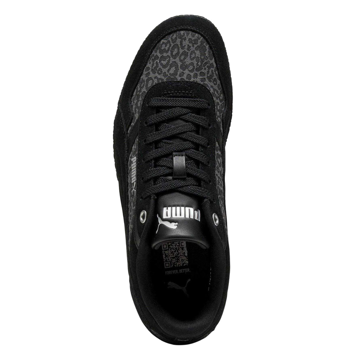 Slate-Sky-Black - Side - Puma Womens-Ladies Bella Donna Feline Recycled Leather Trainers
