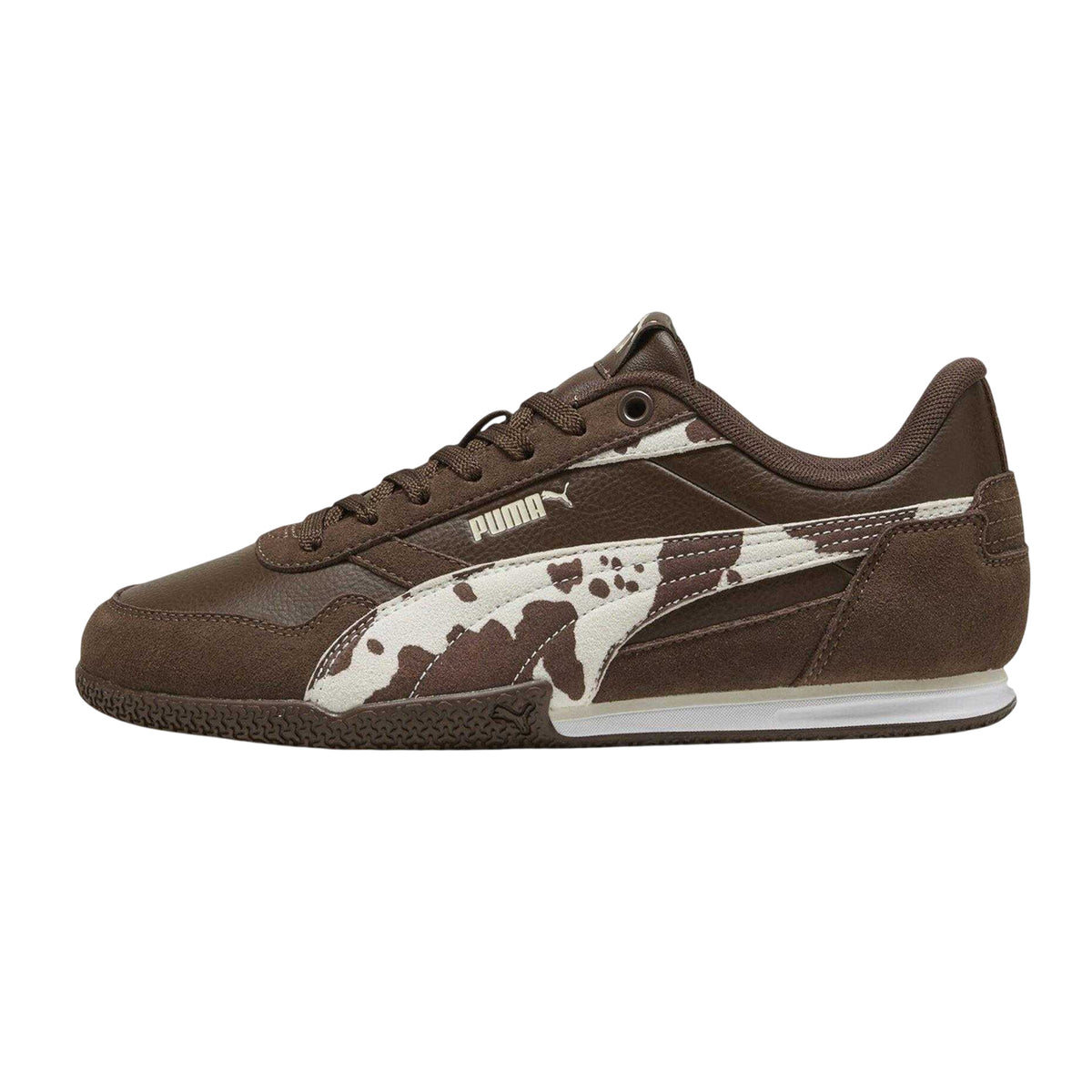 Brown-Snow - Back - Puma Womens-Ladies Bella Donna Cow Print Trainers