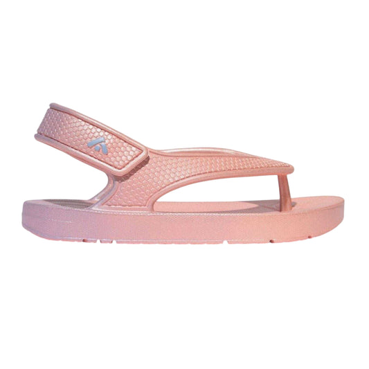 Pink - Front - Fit Flop Childrens-Kids Iridescent Waterproof Flip Flops