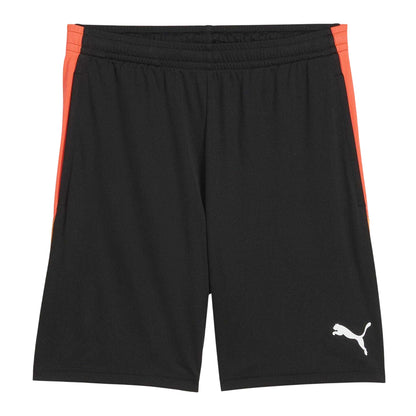 Black-Fire Orange - Front - Puma Mens Individualliga Football Shorts
