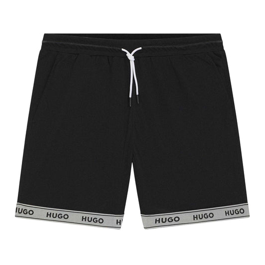 Black - Front - Hugo Mens Lite Logo Swim Shorts