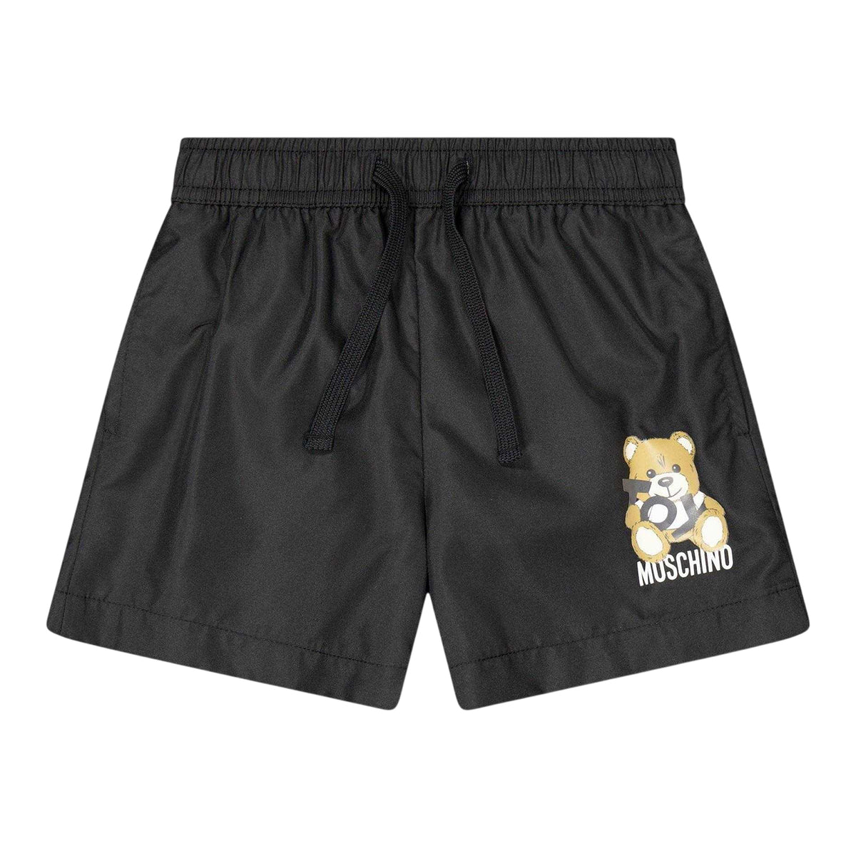 Black - Front - Moschino Childrens-Kids Teddy Bear Quick Dry Swim Shorts