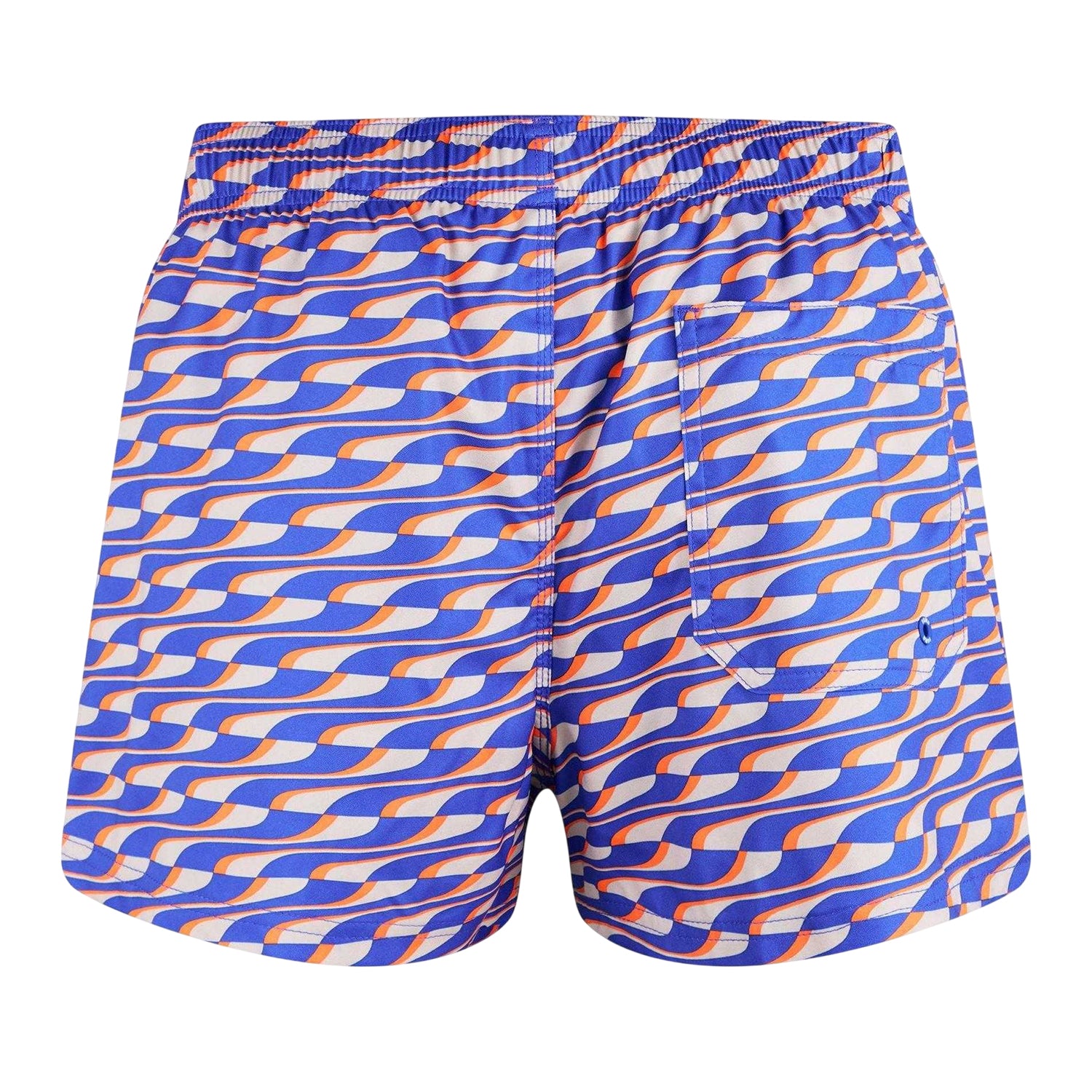 Blue Wave - Back - Puma Mens Wave Pattern Swim Shorts