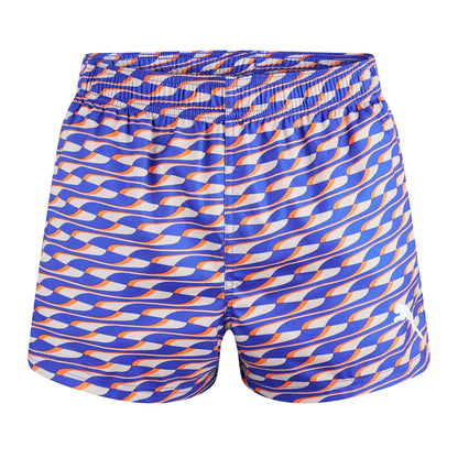 Blue Wave - Front - Puma Mens Wave Pattern Swim Shorts