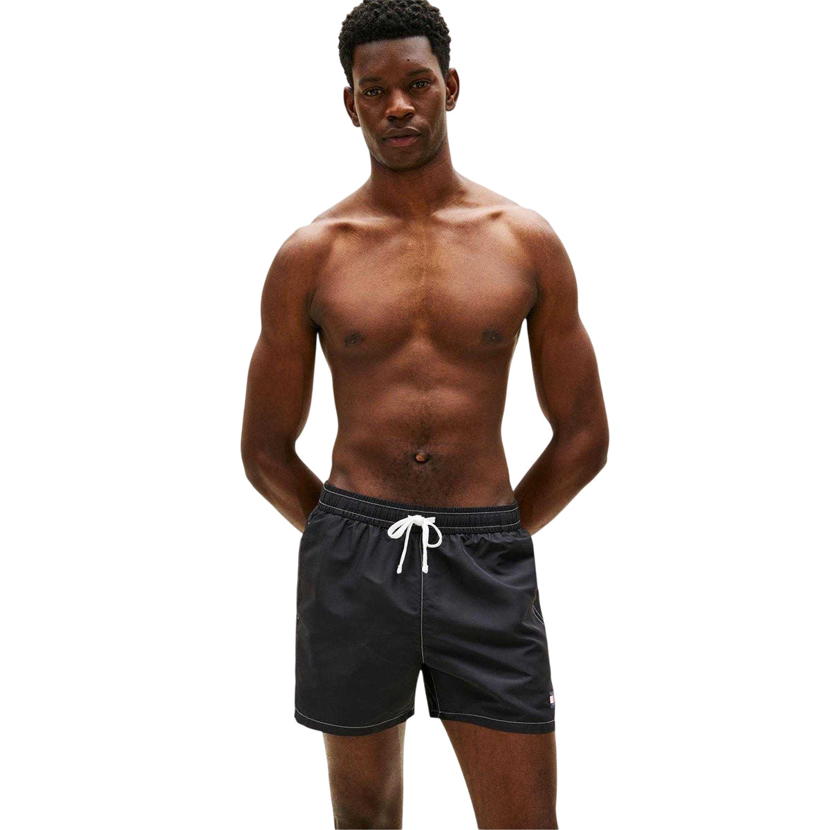 Black - Side - Tommy Hilfiger Mens Swim Shorts
