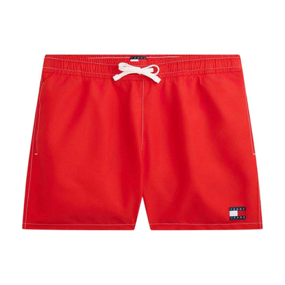 Deep Crimson Red - Front - Tommy Hilfiger Mens Swim Shorts
