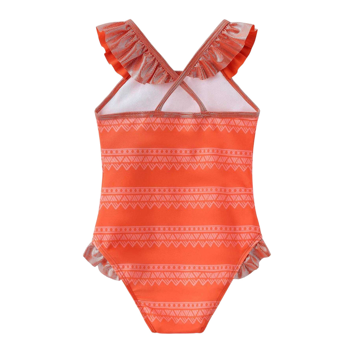 Red - Back - Moana Girls Tribal One Piece Swimsuit