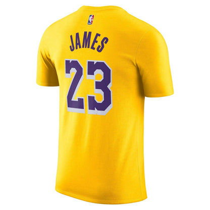 Purple-Yellow - Back - Nike Mens NBA LA Lakers Short-Sleeved T-Shirt