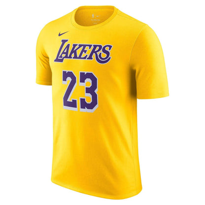 Purple-Yellow - Front - Nike Mens NBA LA Lakers Short-Sleeved T-Shirt
