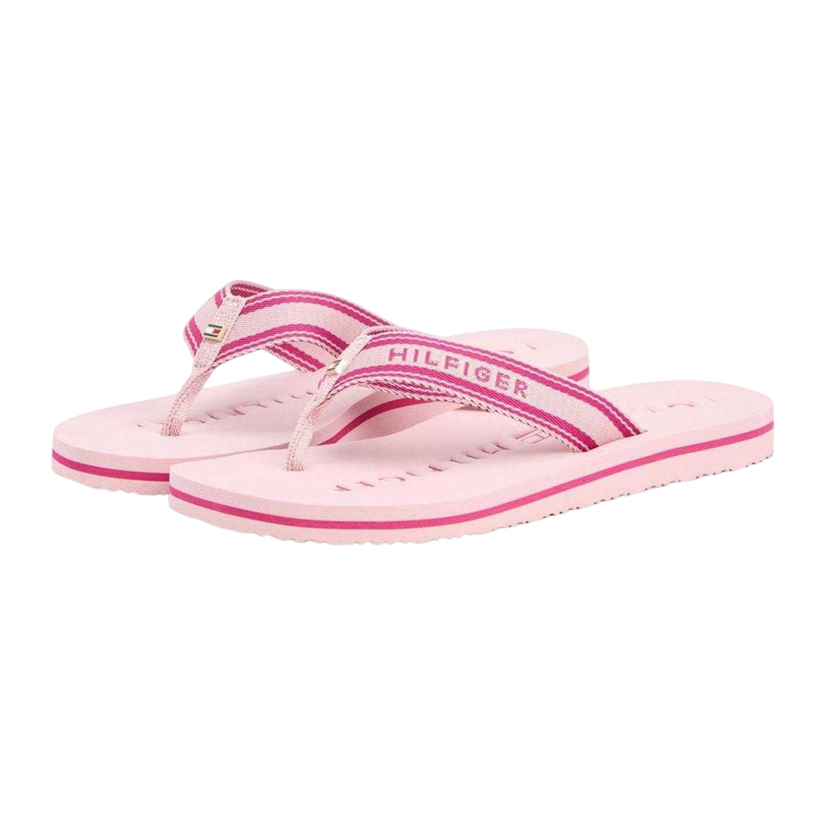 Pink - Lifestyle - Tommy Hilfiger Womens-Ladies Web Flat Flip Flops
