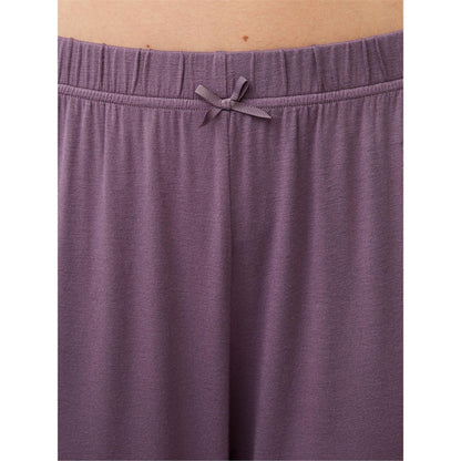 Purple - Side - CCDK Copenhagen Womens-Ladies Jasmin Plain Ruffle Hem Pyjama Bottoms