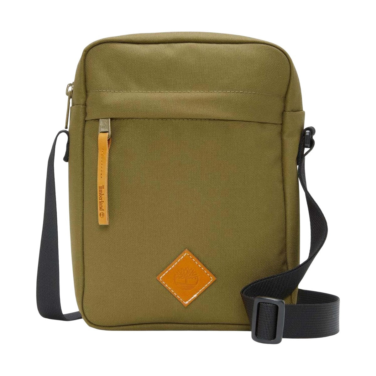 Olive - Front - Timberland Mens Logo Crossbody Bag