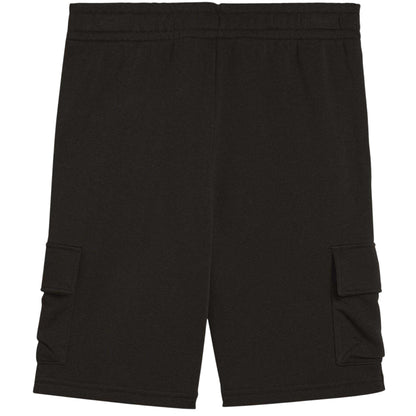 Black - Back - Puma Childrens-Kids Essential No.1 Logo Cargo Shorts