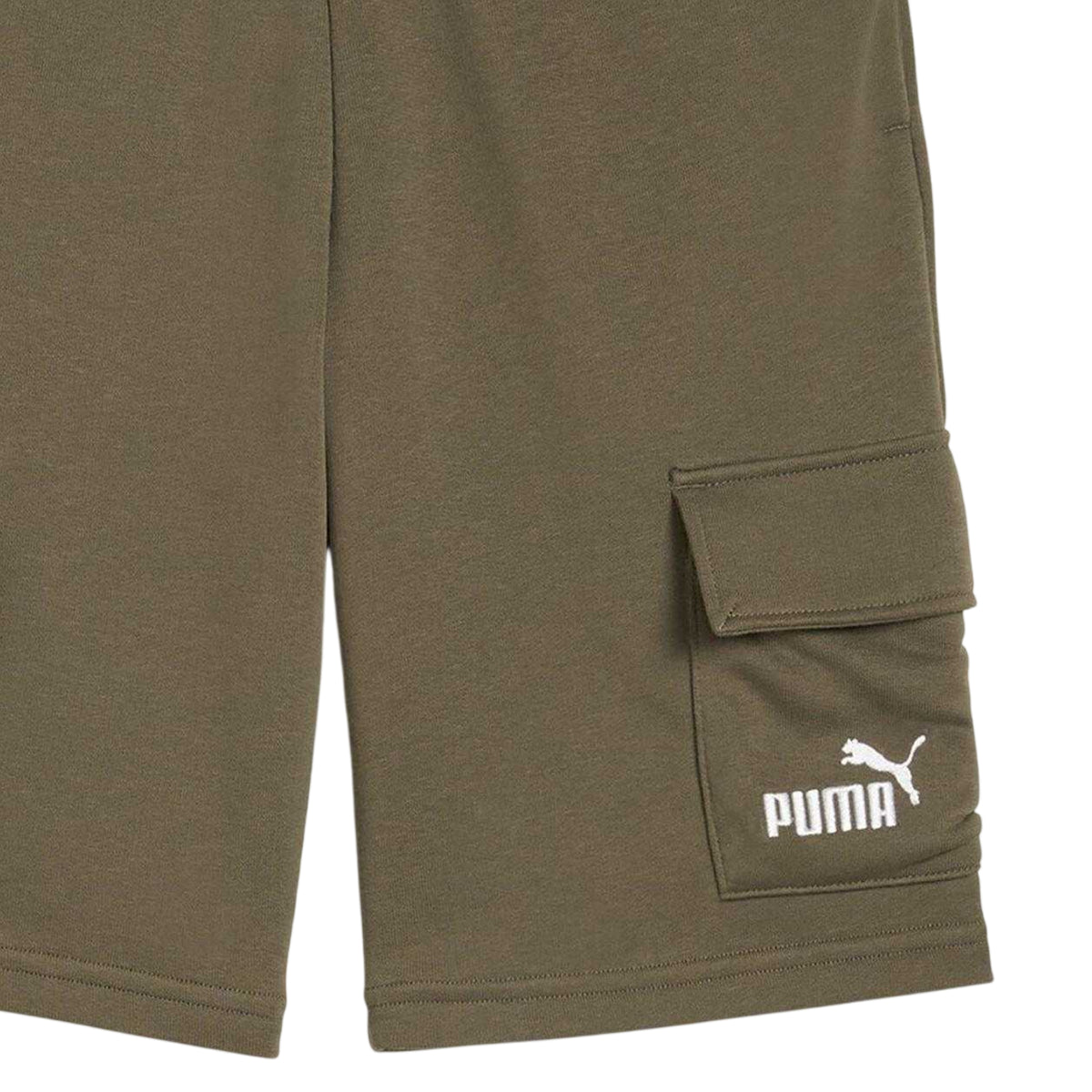 Loden - Side - Puma Childrens-Kids Essential No.1 Logo Cargo Shorts