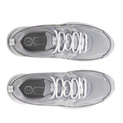 Frost Gray - Side - Under Armour Womens-Ladies Apparition Tech Logo Leather Trainers