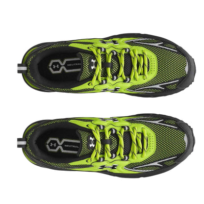 Green - Side - Under Armour Womens-Ladies Apparition Tech Logo Leather Trainers