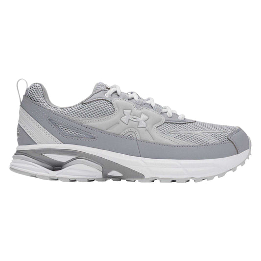 Frost Gray - Front - Under Armour Womens-Ladies Apparition Tech Logo Leather Trainers