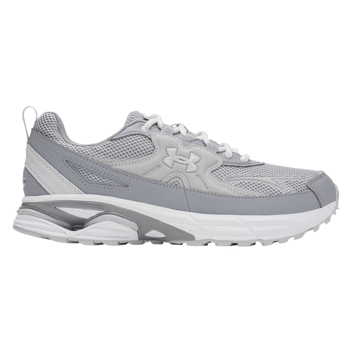 Frost Gray - Front - Under Armour Womens-Ladies Apparition Tech Logo Leather Trainers