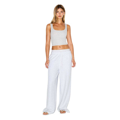 Light Heather Grey - Lifestyle - Skims Womens-Ladies Cotton Fleece Sweatpants
