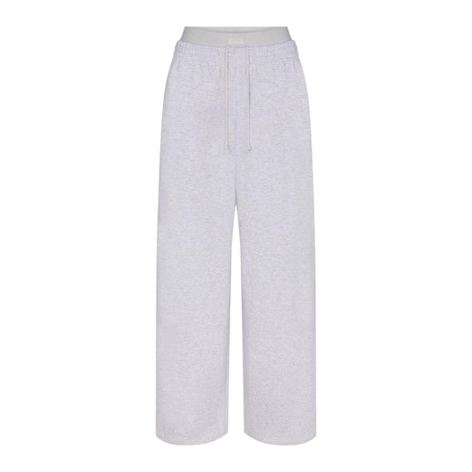 Light Heather Grey - Front - Skims Womens-Ladies Cotton Fleece Sweatpants