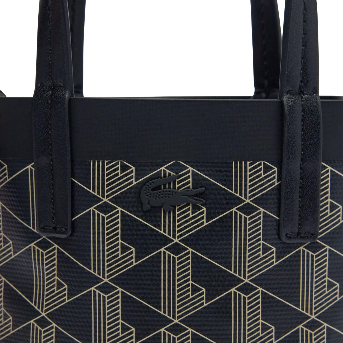 Black-Beige - Lifestyle - Lacoste Zely Mini Integral Pouch Tote Bag