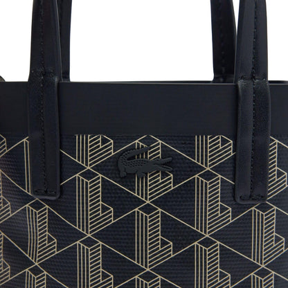 Black-Beige - Lifestyle - Lacoste Zely Mini Integral Pouch Tote Bag