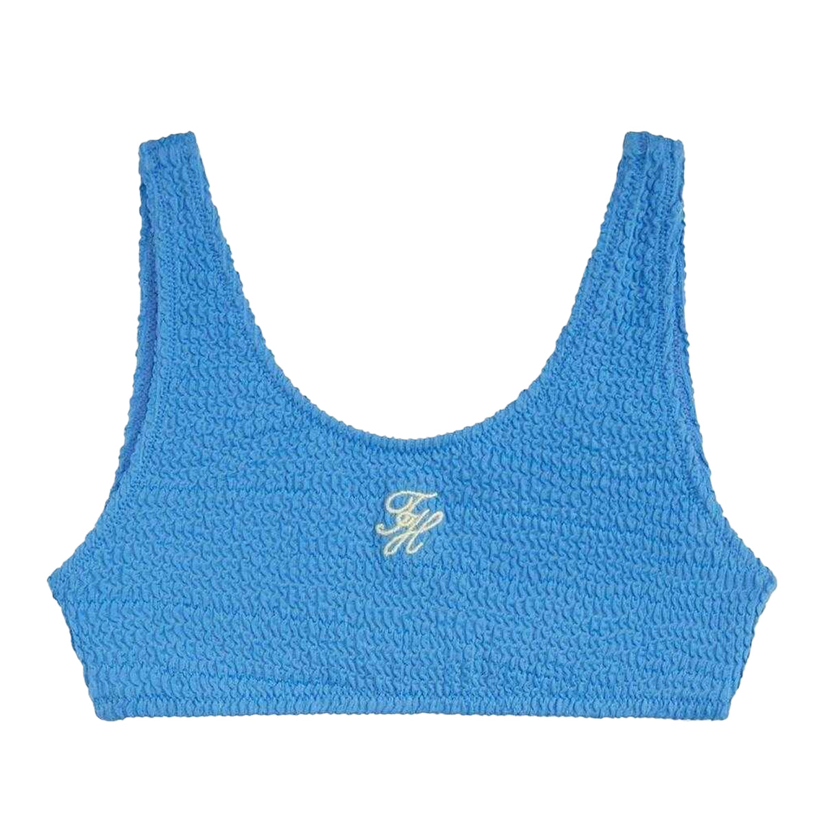Blue - Side - Tommy Hilfiger Girls Textured Bikini Set