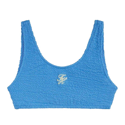 Blue - Side - Tommy Hilfiger Girls Textured Bikini Set