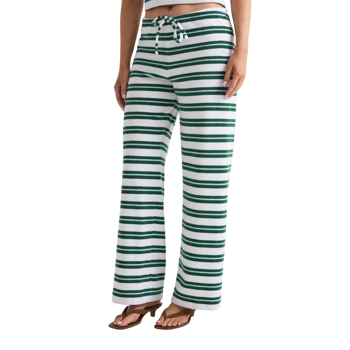 Multicoloured - Lifestyle - 4th & Reckless Womens-Ladies Livia Striped Straight Leg Trousers