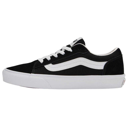 Black-White - Back - Vans Womens-Ladies Vero Side Stripe Canvas Trainers