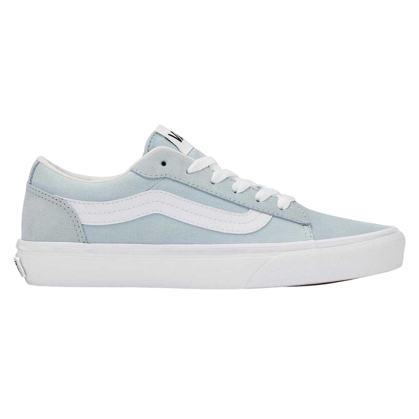 Dawn Blue-Mist - Front - Vans Womens-Ladies Vero Side Stripe Canvas Trainers