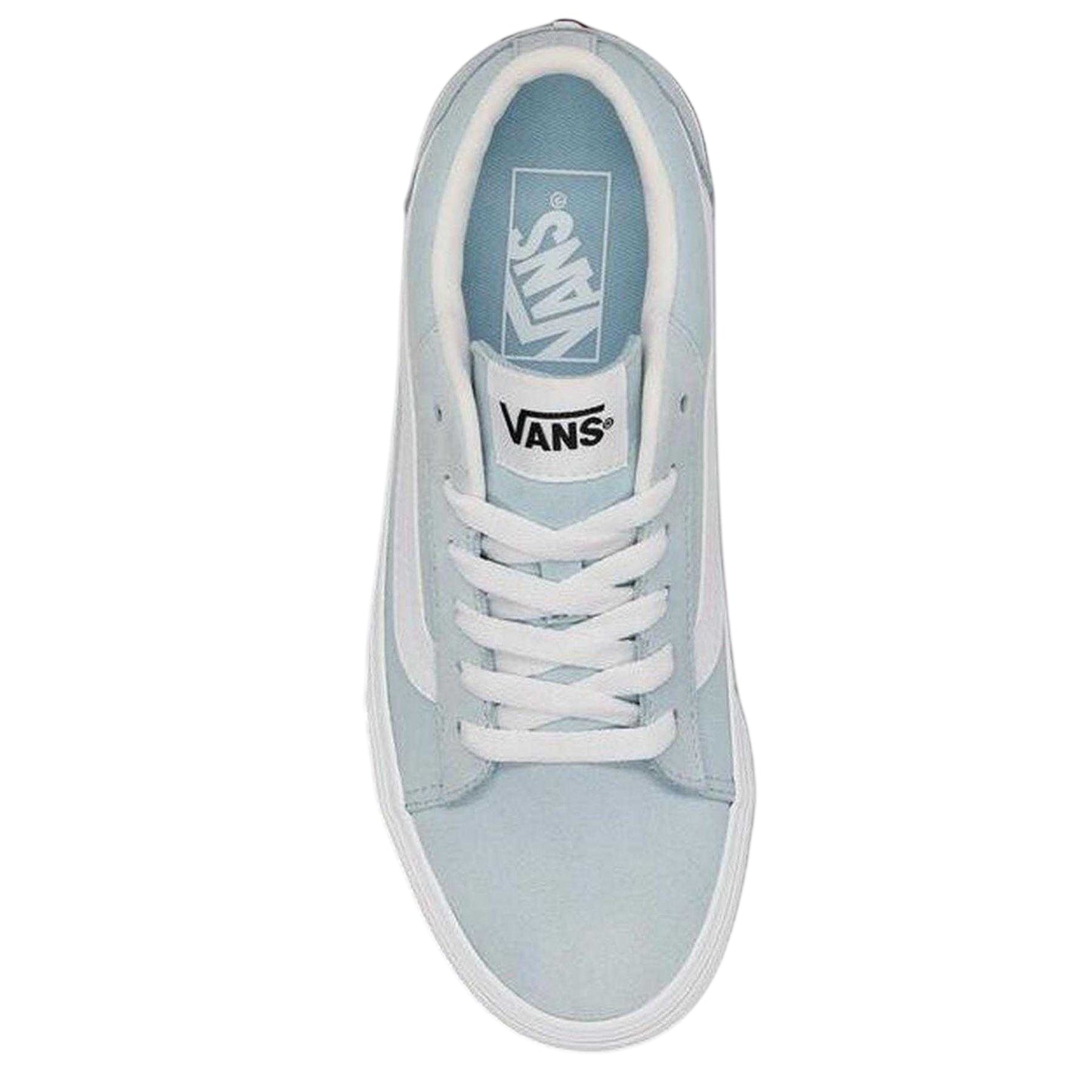Dawn Blue-Mist - Side - Vans Womens-Ladies Vero Side Stripe Canvas Trainers