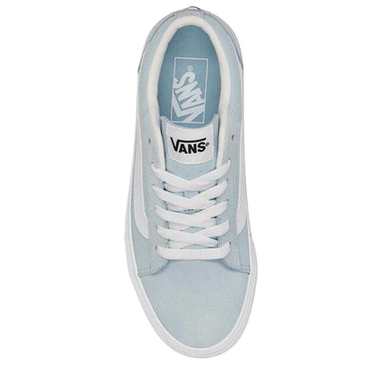 Dawn Blue-Mist - Side - Vans Womens-Ladies Vero Side Stripe Canvas Trainers