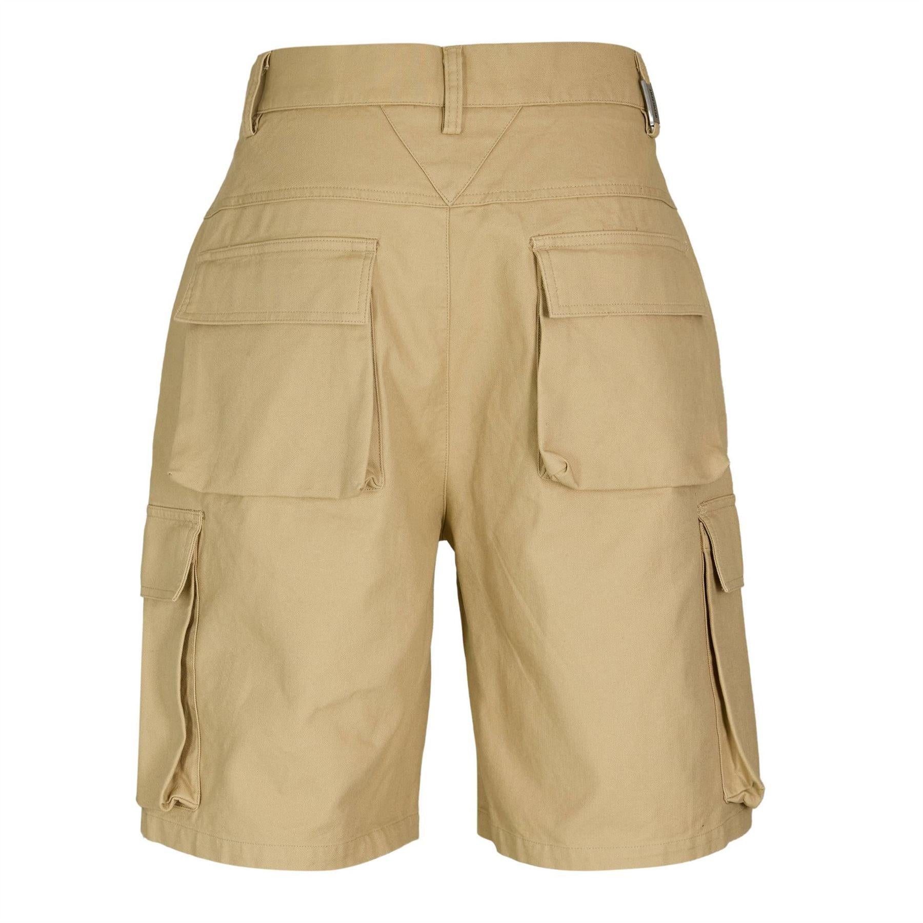 Sandstone - Back - Represent Mens Multi Pocket Tailored Cargo Shorts
