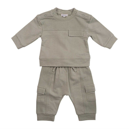 Sage - Front - Mintini Baby Plain Long Pyjama Set