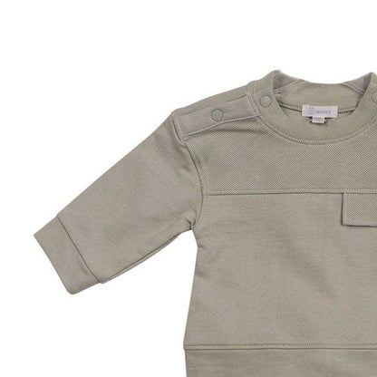 Sage - Side - Mintini Baby Plain Long Pyjama Set