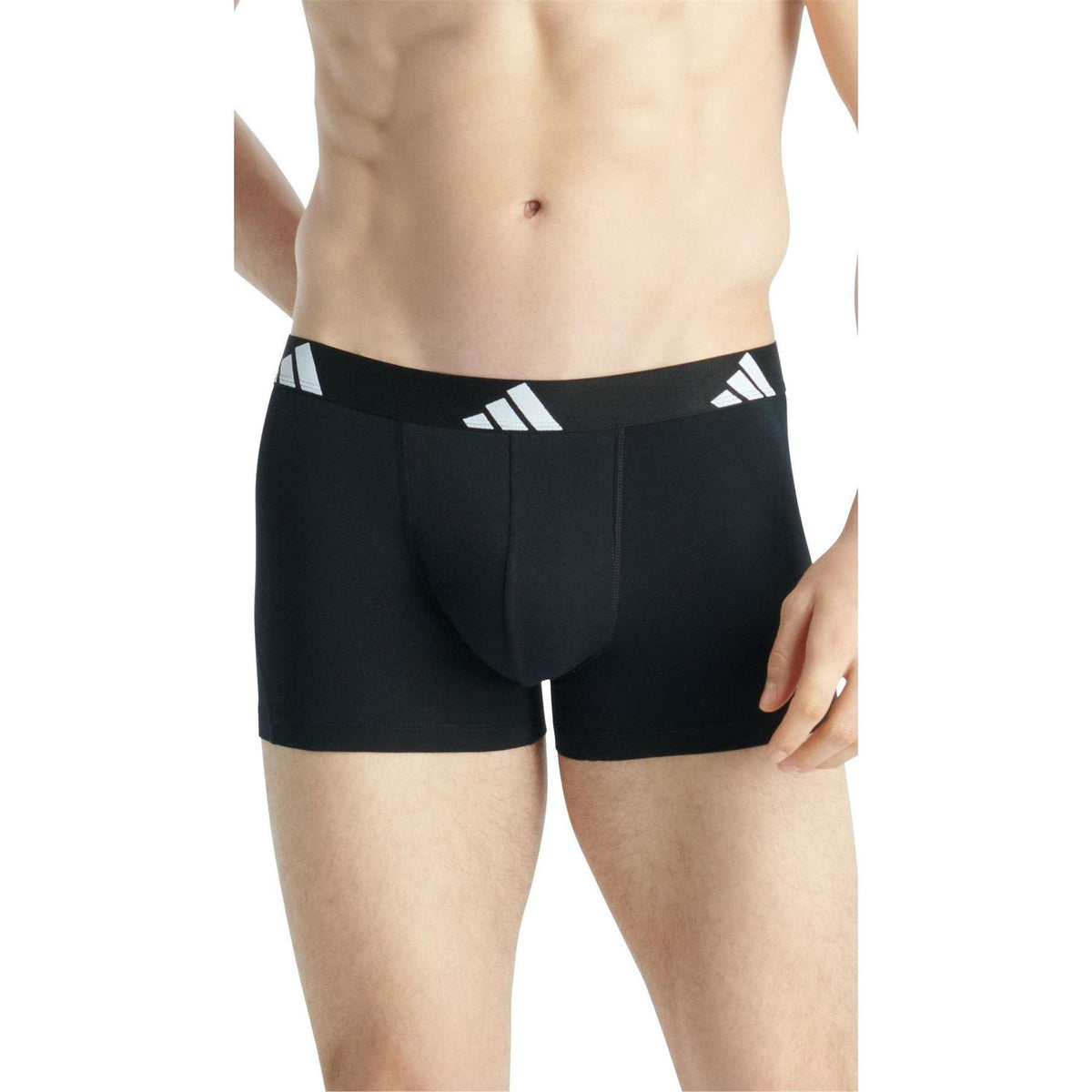 Black - Lifestyle - Adidas Mens Plain Boxer Shorts (Pack of 3)