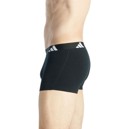 Black - Pack Shot - Adidas Mens Plain Boxer Shorts (Pack of 3)