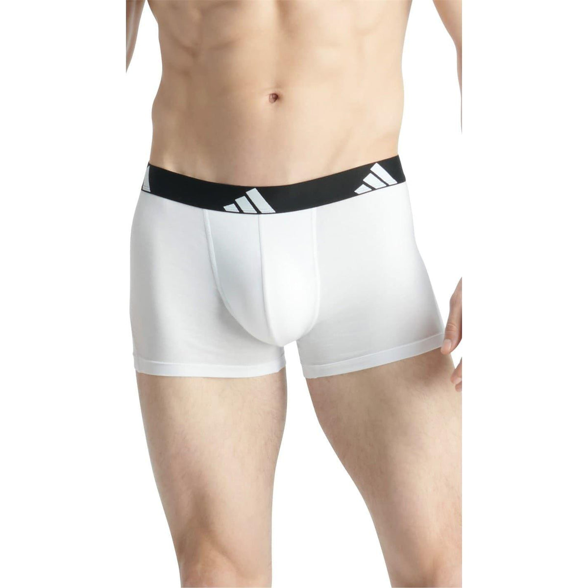 White-Grey-Black - Lifestyle - Adidas Mens Plain Boxer Shorts (Pack of 3)