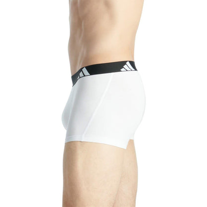 White-Grey-Black - Pack Shot - Adidas Mens Plain Boxer Shorts (Pack of 3)