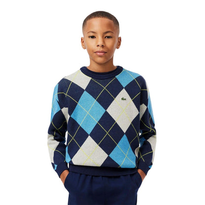 Navy - Lifestyle - Lacoste Boys Jacquard Sweater Top