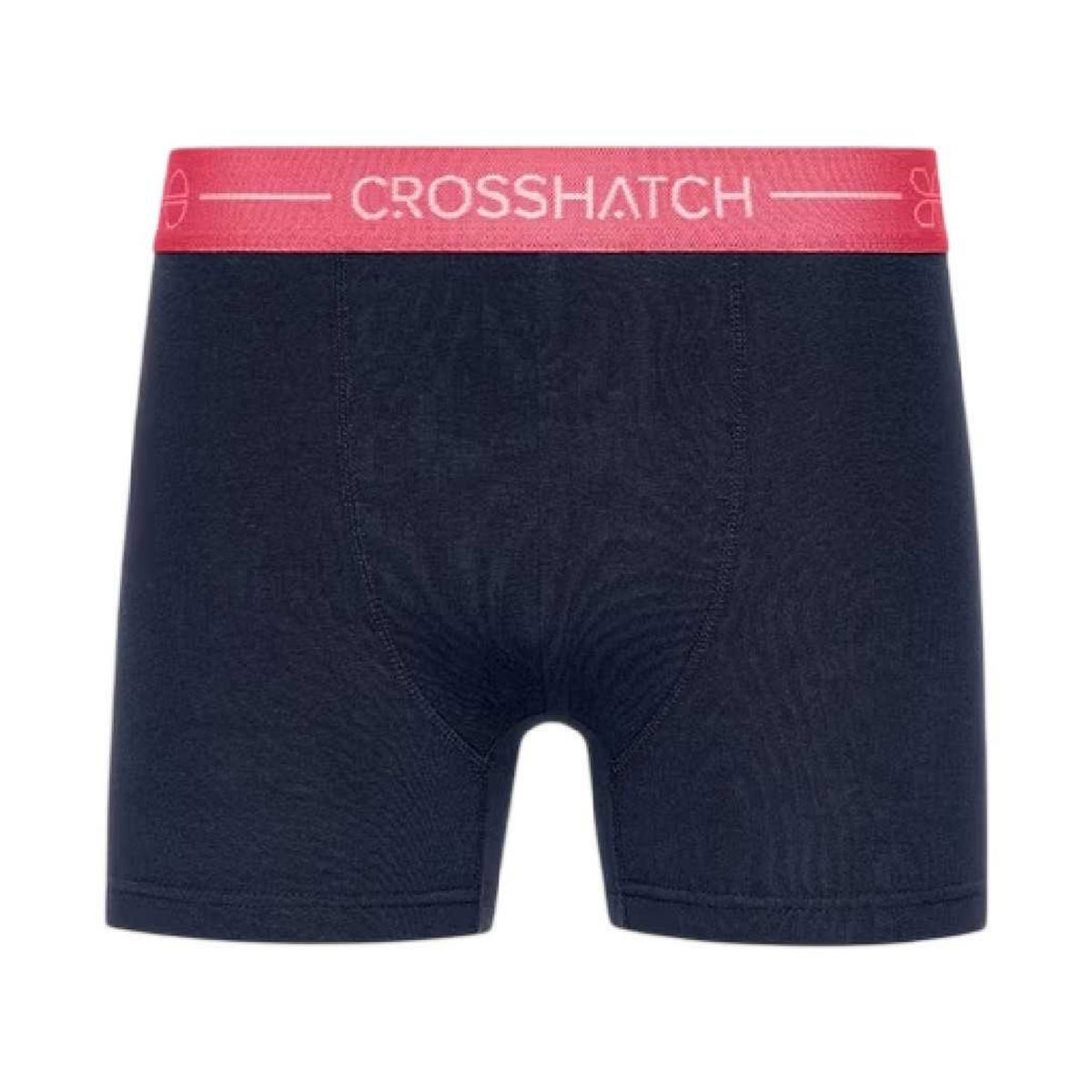 Navy - Lifestyle - Crosshatch Mens Astral Logo Boxer Briefs (Pack of 3)