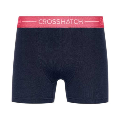 Navy - Lifestyle - Crosshatch Mens Astral Logo Boxer Briefs (Pack of 3)
