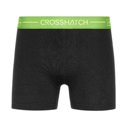 Black - Side - Crosshatch Mens Astral Logo Boxer Briefs (Pack of 3)