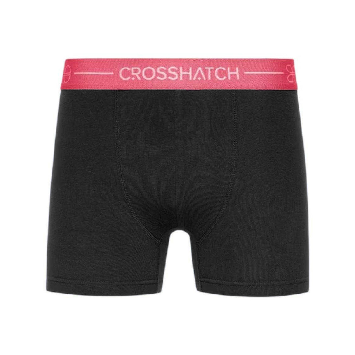 Black - Lifestyle - Crosshatch Mens Astral Logo Boxer Briefs (Pack of 3)
