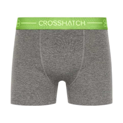 Charcoal Marl - Side - Crosshatch Mens Astral Logo Boxer Briefs (Pack of 3)