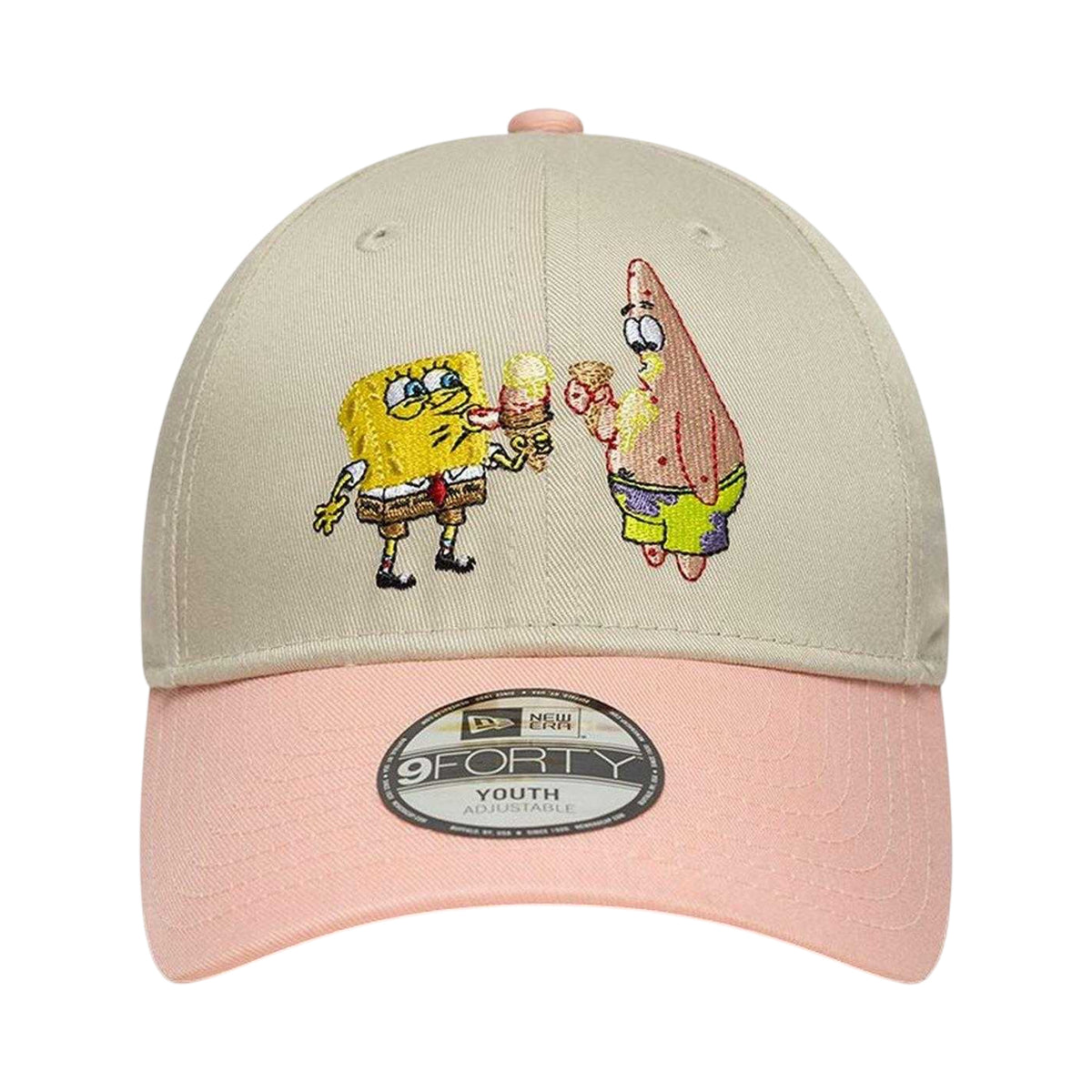 Beige-Peach - Side - New Era Childrens-Kids SpongeBob SquarePants Baseball Cap