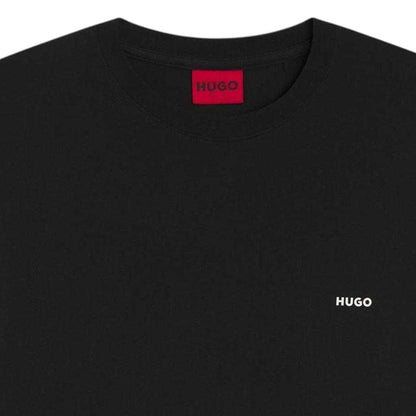 Black - Side - Hugo Boss Mens Cotton Short-Sleeved T-Shirt