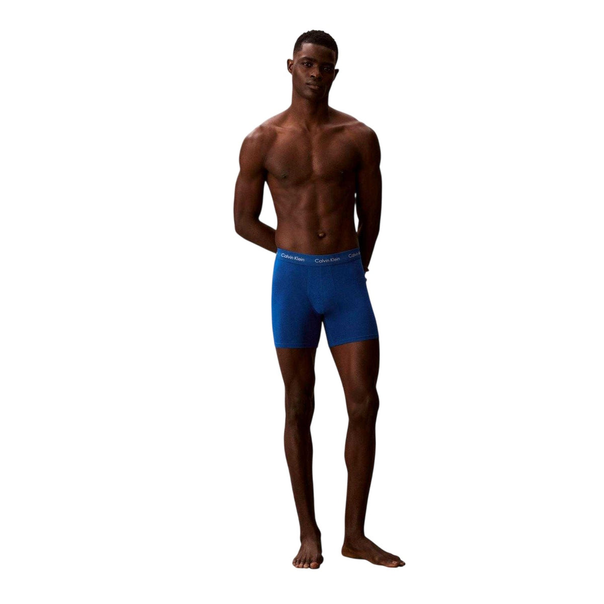 Black-Grey-Blue - Lifestyle - Calvin Klein Mens Cotton Blend Boxer Briefs (Pack of 3)